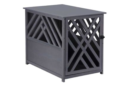 PawHut Wooden Dog Cage, Side Table