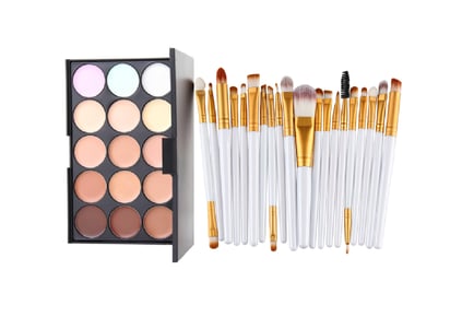 Makeup Brush Set and Palette