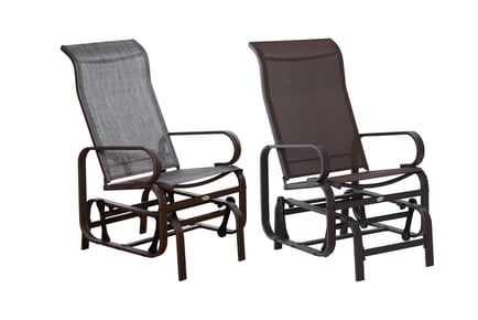 Gliding Rocking Garden Chair - Brown or Grey
