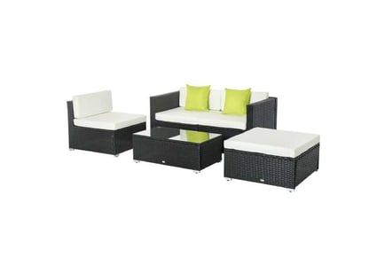 Outsunny 5 PC rattan Sofa Set