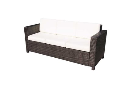 Rattan Wicker 3-Seater Sofa