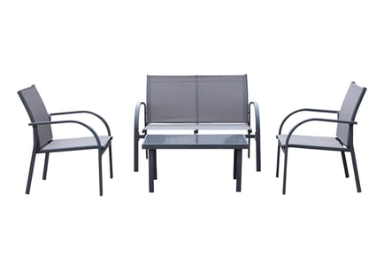 4pcs Curved Loveseat Garden Dining Set!