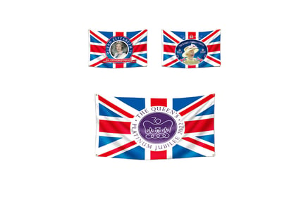 Queen Elizabeth Platinum Jubilee Flag - 3 Styles!