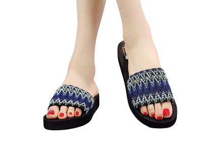 Women's Embroidered Sandals - 5 Sizes, 2 Styles & Colours!