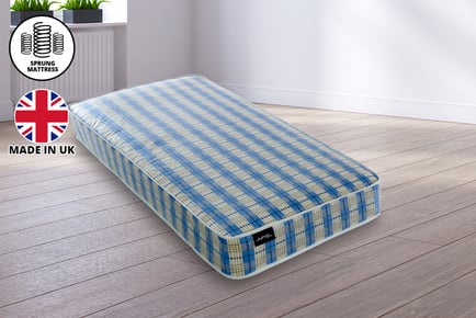 6 Inch Blue Open Coil Spring Mattress - Six Sizes!