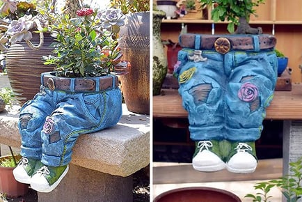 Novelty Denim Pants Flower Pot - 2 Styles!
