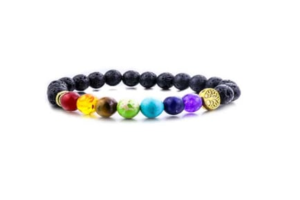 Tree of Life Chakra Bracelet Lava Gold