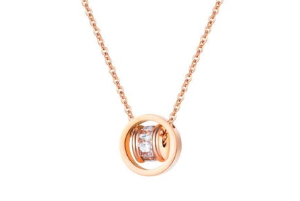 Orbit Pendant and Earrings - Rose Gold