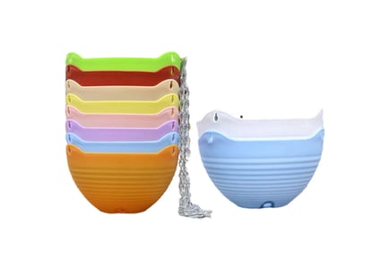 Hanging Flower Pot with Chain - Two Options & Three Colours!