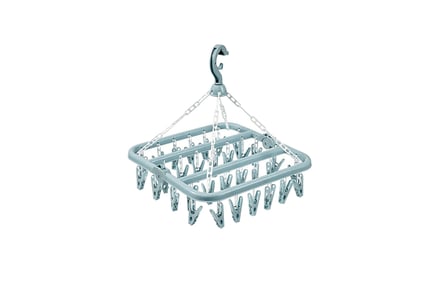 32-Peg Hanging Clothes Dryer - Blue or Pink!