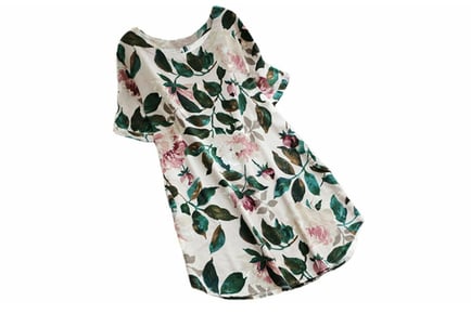Women's Floral Print Dress - 5 Sizes & 4 Colours!