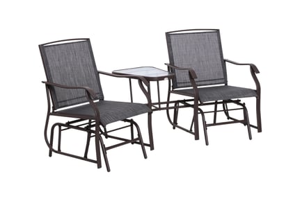 Rocking chair and table set, Black