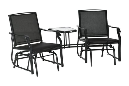 Rocking chair and table set, Black