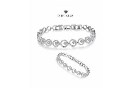 Diamond Circle cut shape Tennis Bracelet