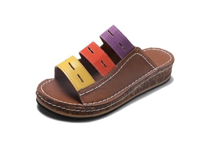 Women's Colour Block Sandals - 5 Sizes & Colours!