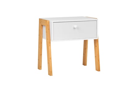 White Single Drawer Bedside Table - Set of 1 or 2