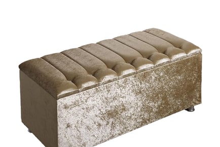 Chicago Crushed Velvet Ottoman Storage Box - Five Colours!