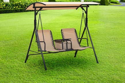 2-Seater Swing Chair - Beige or Grey!