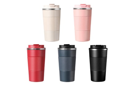 12/17oz Steel Insulated Coffee Mug - 5 Colours!