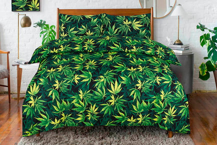 Cannabis Leaf Full Duvet Cover Bedding Set