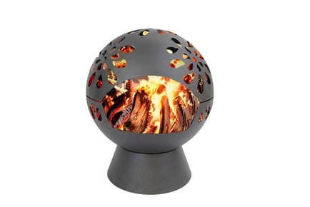 Globe Fire Pit & Waterproof Cover - Black or Rusted!