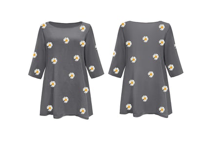 Daisy Print Top - 5 Sizes & 3 Colours!