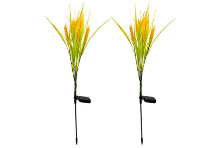 Solar LED Wheat Garden Lamp - 1, 2, or 4!