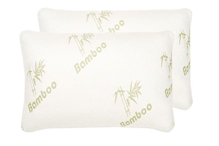 1 or 2 Cooling Bamboo Memory Foam Pillows