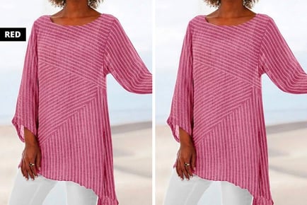 Loose Striped Blouse - 6 Sizes & Colours!