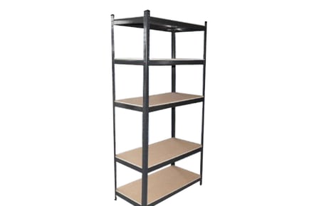 2 Heavy duty five-tier shelving units, Blue