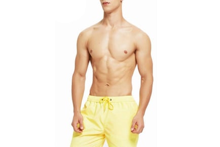 Men's Colour Changing Swim Shorts - Pink, Yellow, Purple or Beige