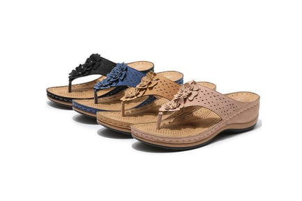 Women's Flower Thong Sandals - 4 Colours