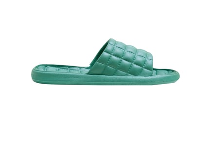 Unisex Quilted Sliders - 6 Colours & UK Sizes 2-11