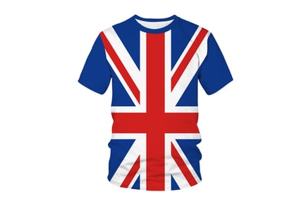 King's Coronation Union Jack T-Shirt - S to 4XL Sizes