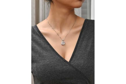 Silver Two loves Crystal Necklace