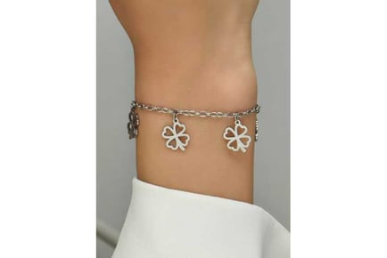 Silver Four-leaf Clover Anklet/Bracelet