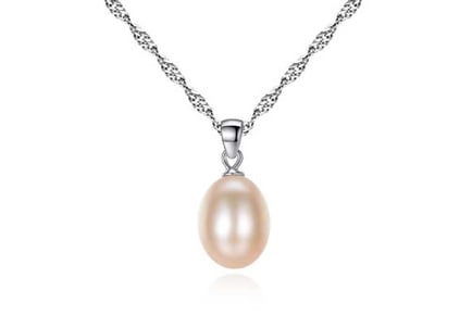 Silver Tone Freshwater Pearl Necklace