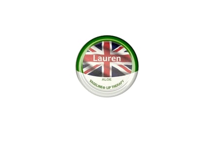 Limited Edition Union Jack Personalised Vaseline Tin