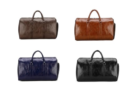 Unisex Faux-Leather Weekend Bag - 4 Colours
