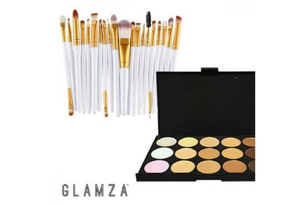 20pc Eye Make Up Brushes Set - White