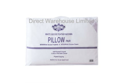 Luxury Goose Feather & Down Pillows - 1, 2 or 4 Pack