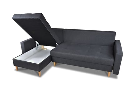 Corner Sofa Bed with Storage Scandinavian