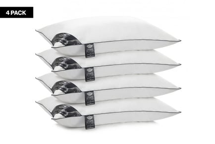 Hungarian goose feather and down pillows x 4