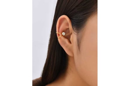 Stainless Steel Gold Ear Cuff Earrings