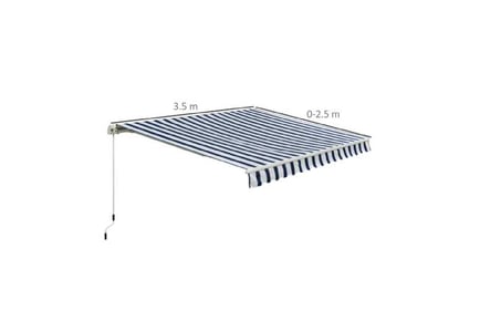 Outsunny Manual Retractable Awning