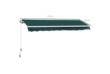 Outsunny Manual Retractable Awning