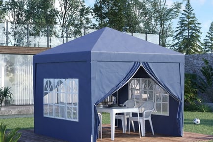 Outsunny Pop Up Garden Leisure Gazebo Marquee, 3x3m, White