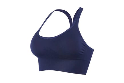 Cross Back Sports Bra - Pink, Blue or Black