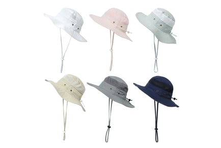 Kids Wide Brim Sun Hat - 3 Sizes & 6 Colours!