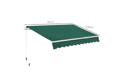 Outsunny Retractable Awning Shelter 3x2m